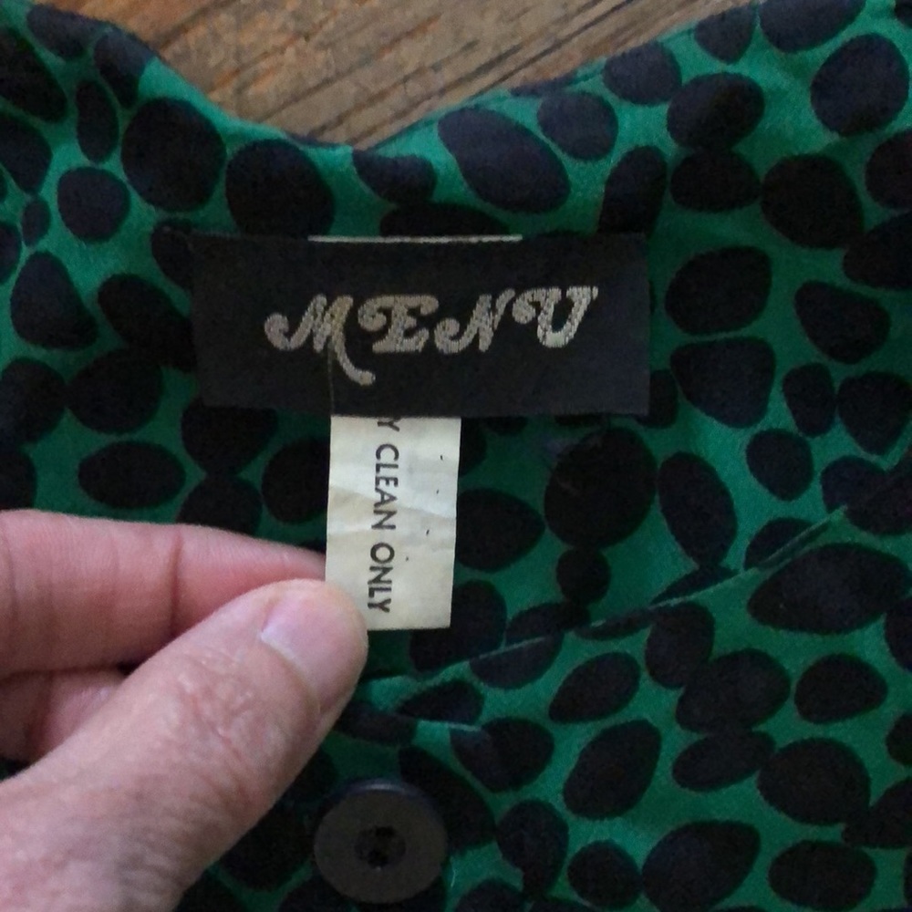 VTG Emerald Green Cheetah Print Dress, Size S, by MENU - Picture 8 of 11